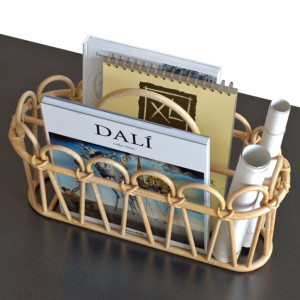 Sofia Rattan Magazine Holder - Image 2